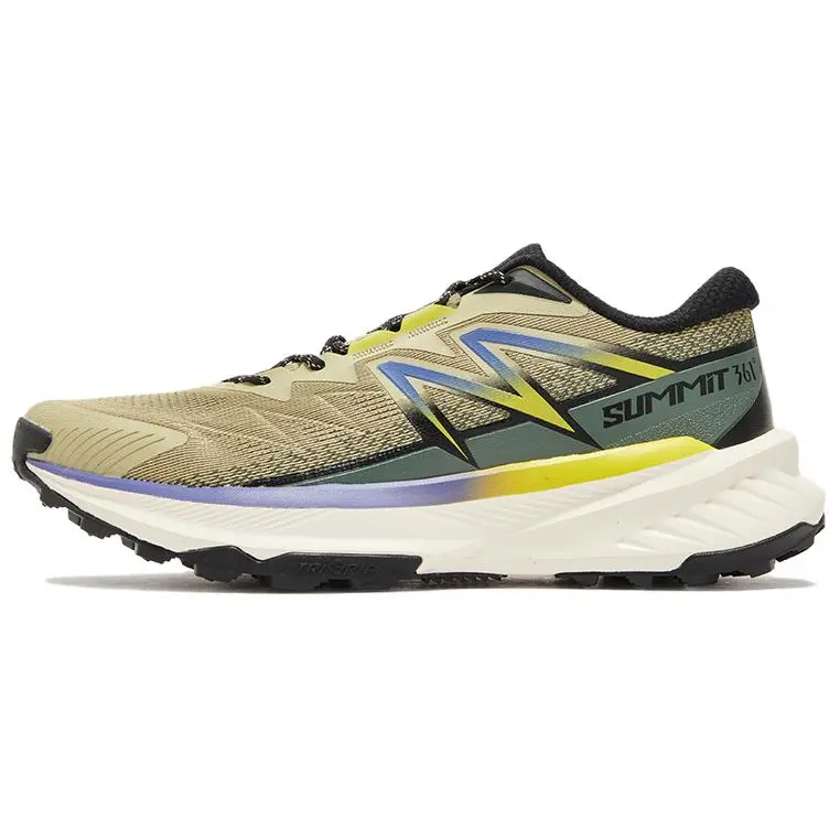 361° Anti Slip Wear Resistant Low Top Casual Running Shoes Men's Green Yellow