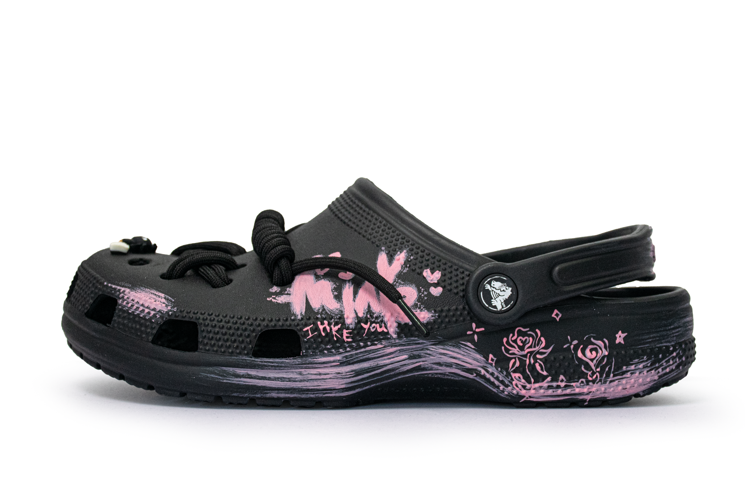 Crocs Classic Clog Little Pink Whale Clogs Unisex Black Pink
