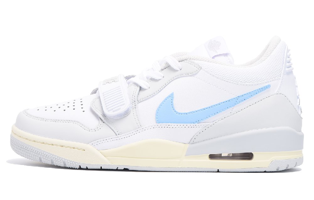 Jordan Legacy 312 Chestnut Slip-Resistant Low-Top Vintage Basketball Shoes Men's Gray Blue