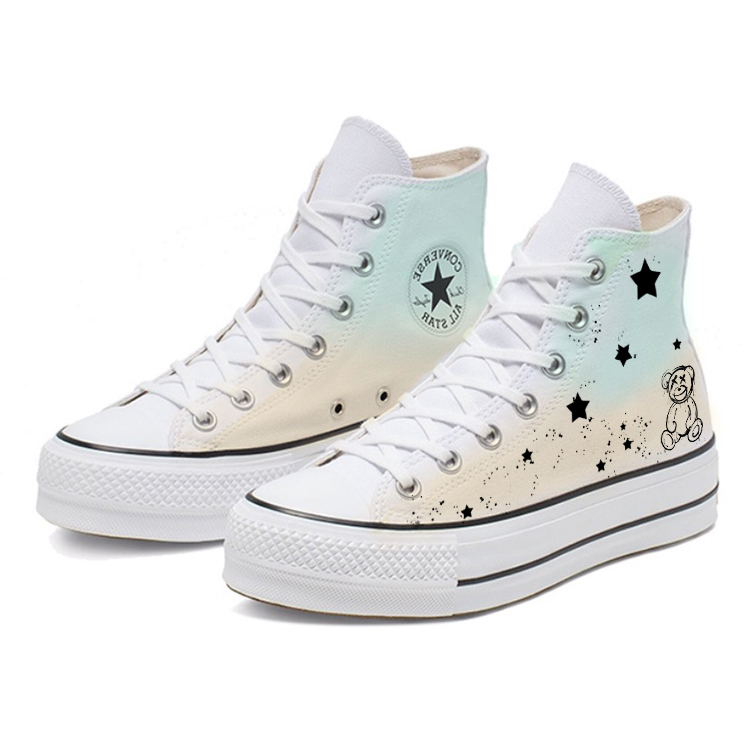 Converse Chuck Taylor All Star Non-slip Lightweight High-Top Canvas Shoes Women's White