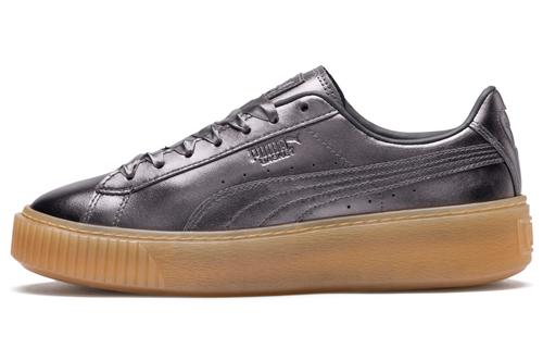 PUMA Basket Platform Luxe 'Silver' Women's