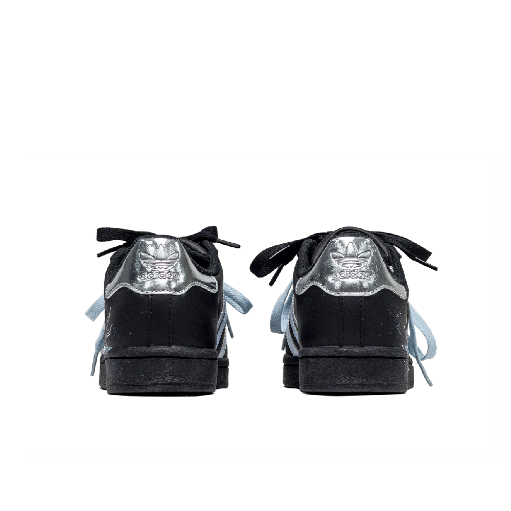 Adidas Originals SUPERSTAR Anti-Slip Wear-Resistant Low-Top Skateboard Shoes Unisex Black Blue