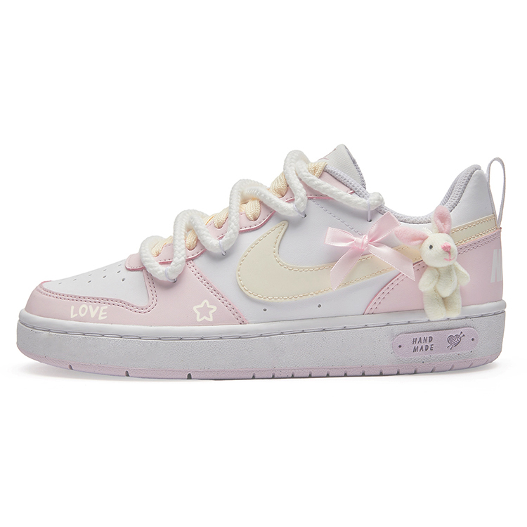 Nike Court Borough Custard Bunny Lightweight, Slip Resistant, Waterproof Low Top Skateboard Shoes GS Pink White Yellow купить в интернет-магазине Yoocart с быстрой доставкой по России.