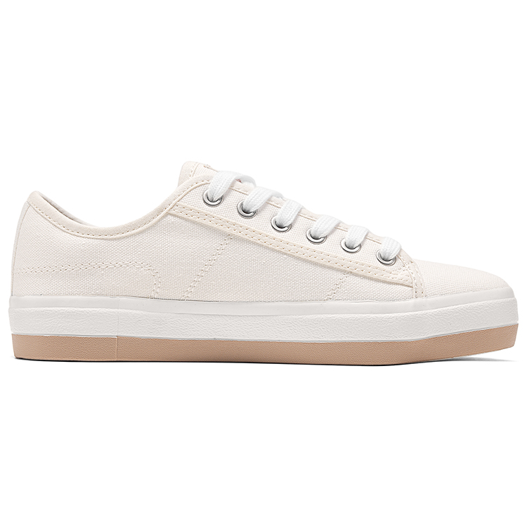Skechers Bob's Abrasion Resistant Low Top Canvas Shoes Women's White