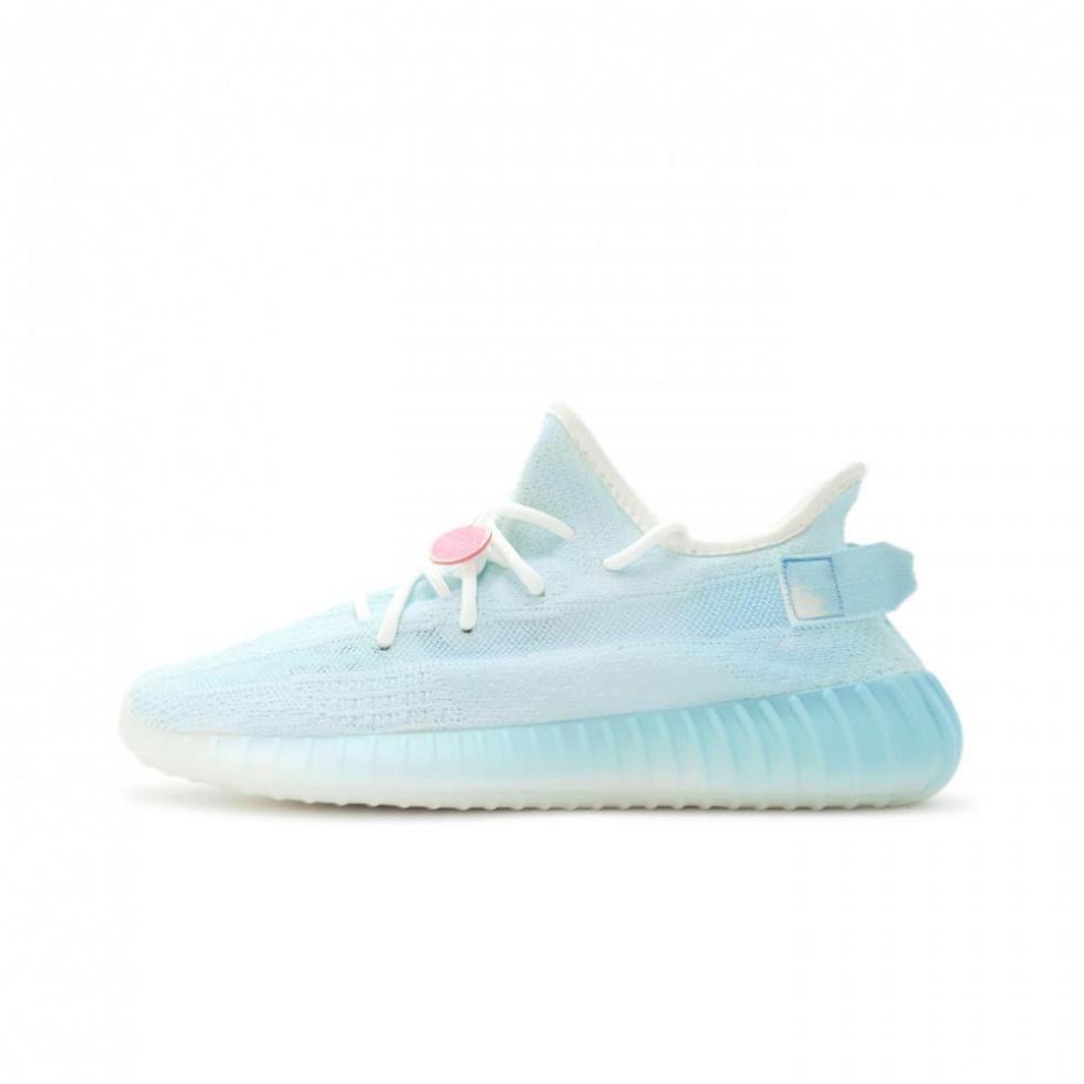 Adidas Originals Yeezy Boost 350 V2 Ice Cream Anti Slip Wear Resistant Low Top Casual Shoes Unisex Ice Blue