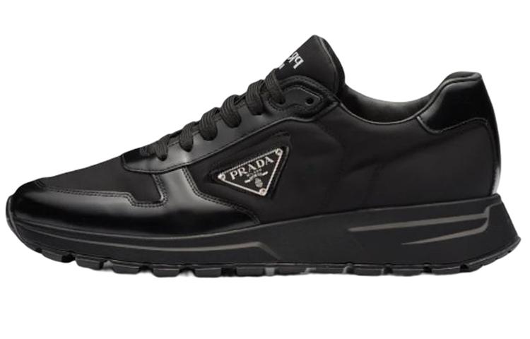 PRADA Prax 01 Sneakers Re Nylon Brushed Leather Black Black