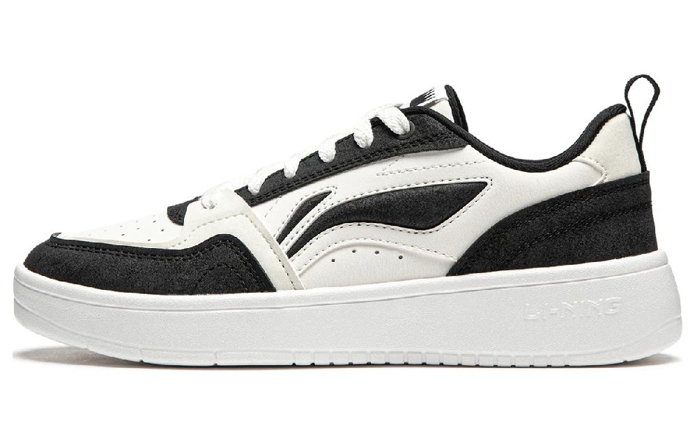 LiNing Yuanbao V2 Slip-Resistant Cushioning Wear-Resistant Low-Top Skateboard Shoes Women's Black White