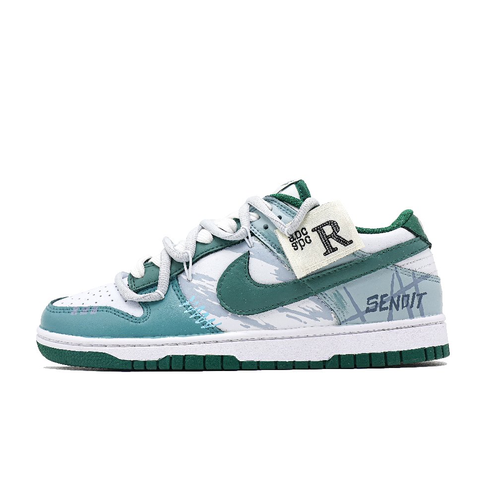 Nike Dunk Adventure Encounter Anti Slip Wear Resistant Low Top Skateboard Shoes Unisex White Green