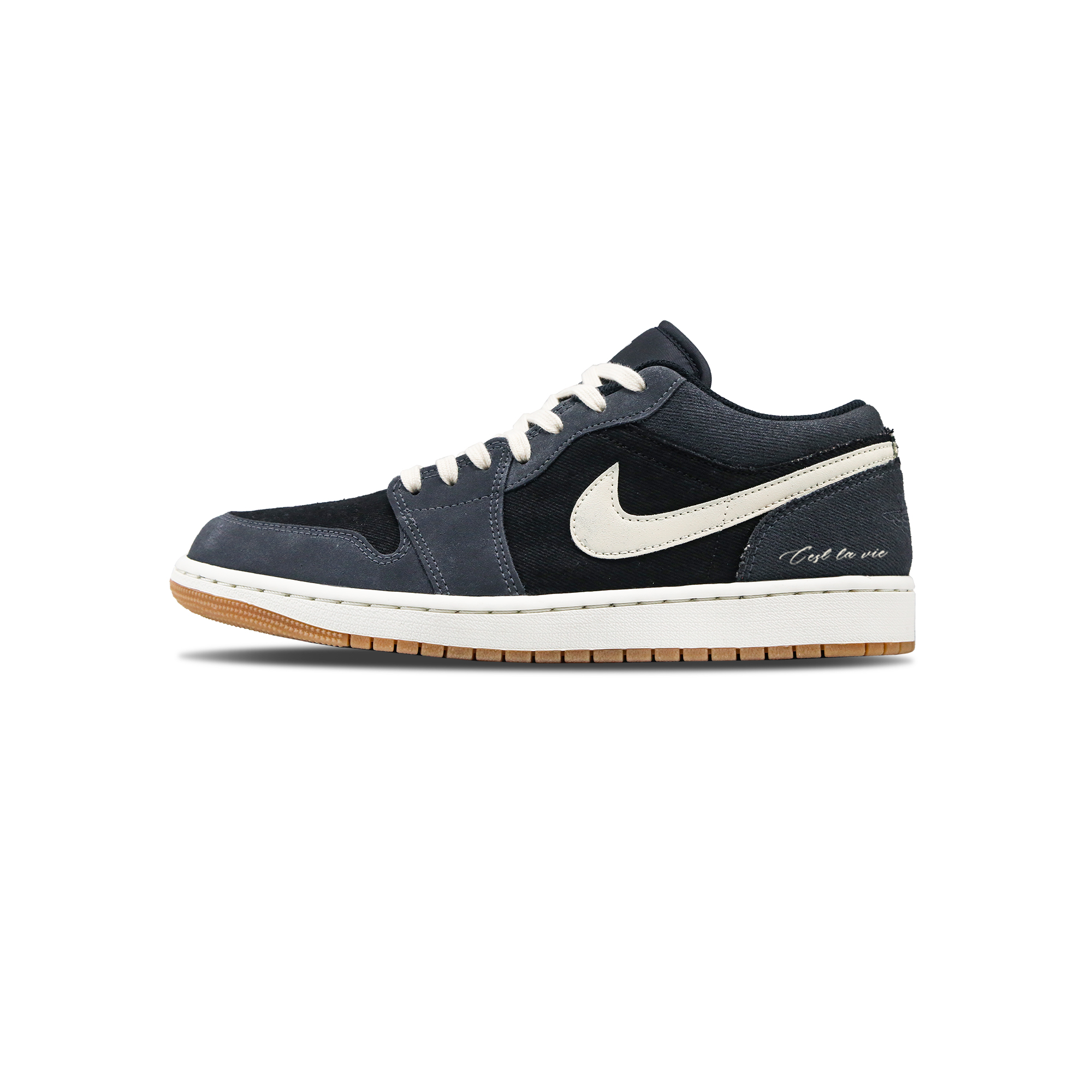 Jordan Air Jordan 1 Stealth Ops2.0 Abrasion Resistant Low top Vintage Basketball Shoes Men's Black Gray