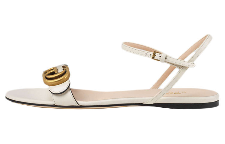 GUCCI Leather Sandal With Double G