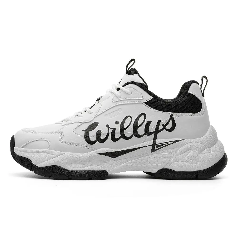 JEEP SPIRIT Low Top Chunky Sneakers Men's Shuffleboard White