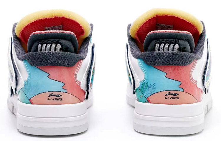 Steven Harrington X LiNing Wei Wu PRO Skateboard Shoes Men Low-Top Kohlrabi Green/Light Blue Purple/Mist White