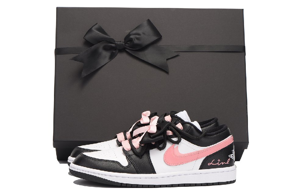 JORDAN Air JORDAN 1 Vintage Basketball Shoes Women's Low-Top Pink