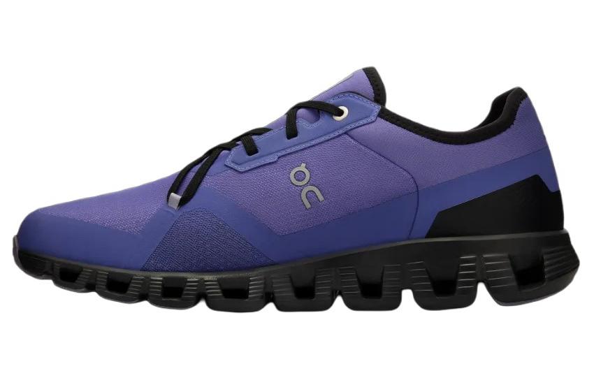 On Cloud X 3 Anti-Slip Wear-Resistant Low-Top Running Shoes Men's Blue Purple