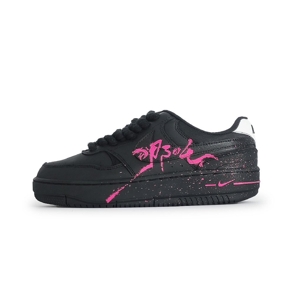 Nike Gamma Force Anti Slip Wear Resistant Low Top Skateboard Shoes Unisex Black Pink