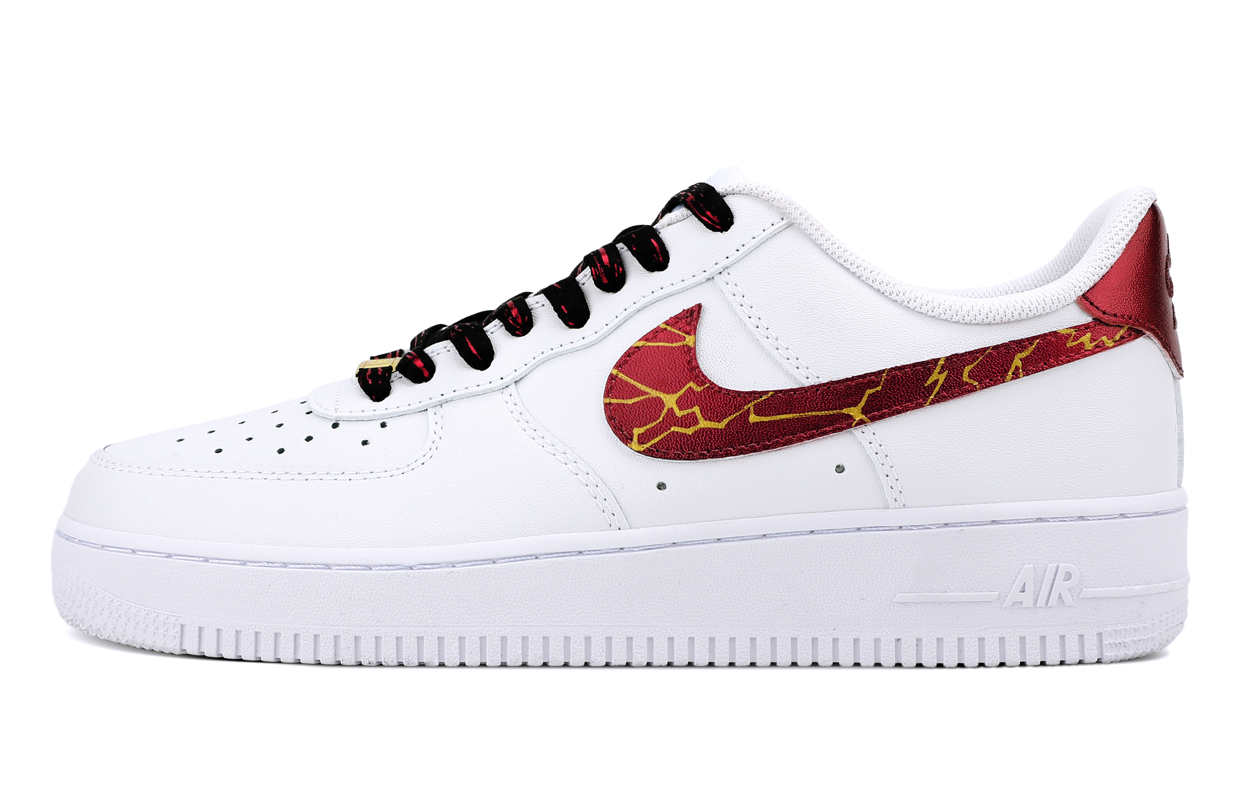 Nike Air Force 1 Abrasion Resistant Low top Skateboard Shoes Unisex Red White
