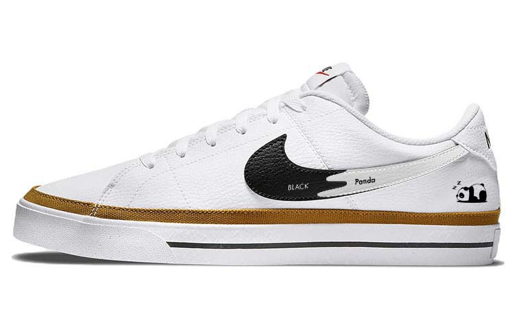 Nike Court Legacy Low-Top Skateboard Shoes Men's White Black
