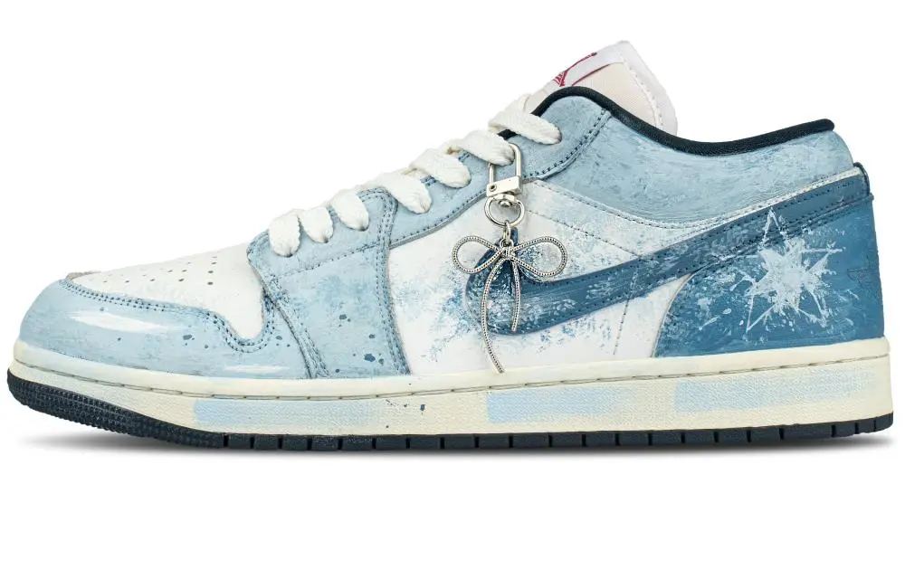 Jordan Air Jordan 1 Low top Vintage Basketball Shoes Unisex Blue