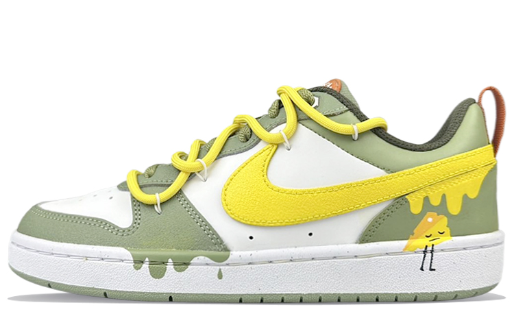 Nike Court Borough Slip-Resistant Cushioning Low-Top Skateboard Shoes Women's White Green