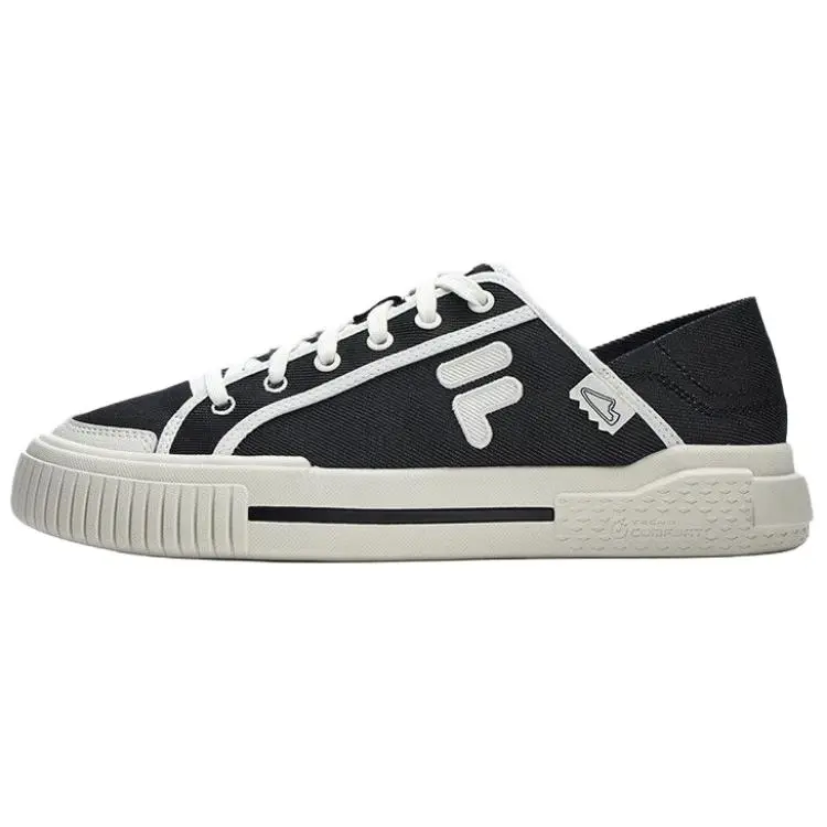 FILA FUSION Wallride Anti Slip Wear Resistant Low Top Skateboard Shoes Men's Black
