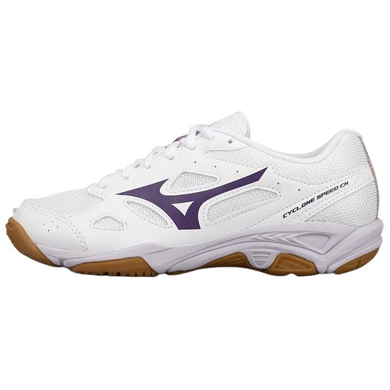 Mizuno Cyclone Speed CN Anti Slip Wear Resistant Low Top Volleyball Shoes Unisex White Purple