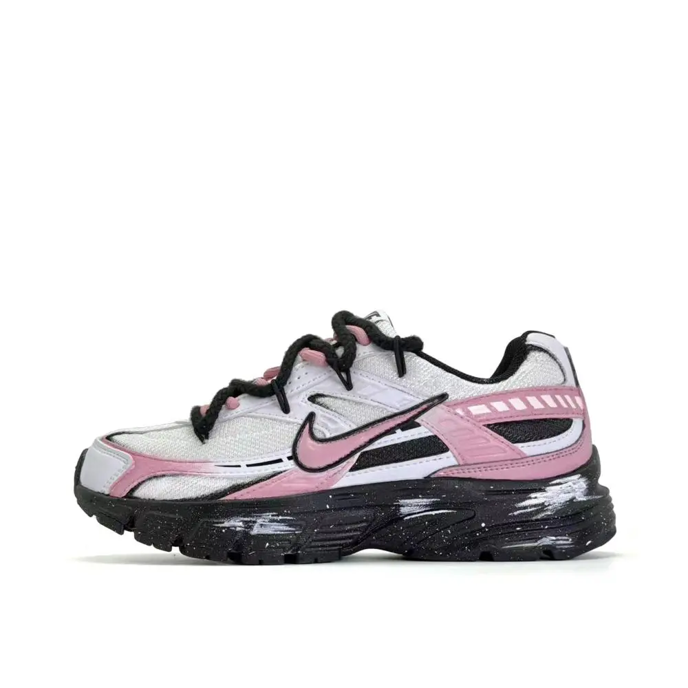 Nike Initiator Cushioning Abrasion Resistant Breathable Low top Running Shoes Unisex Black Pink