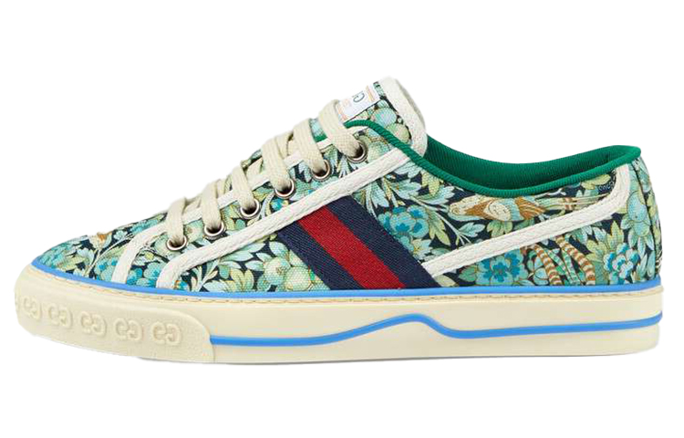 GUCCI Liberty Of London X GUCCI Women's Tennis 1977 'Floral - Light Blue Green'