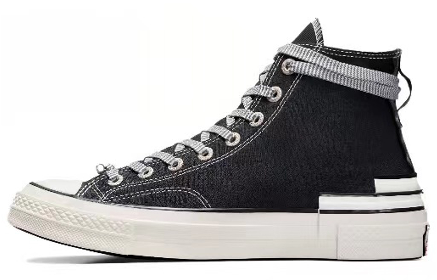 Converse Chuck 70 Hacked Heel CUS ID Anti-Slip Wear-Resistant High-Top Canvas Shoes Unisex Black White Gray купить в интернет-магазине Yoocart с быстрой доставкой по России.