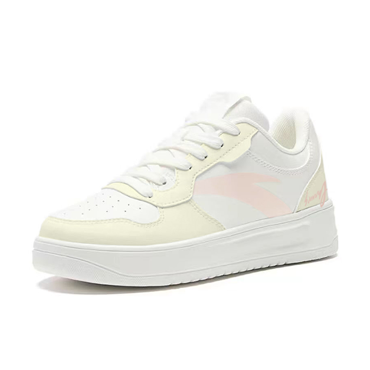 Anta Anti Slip And Wear Resistant Breathable Low Top Skateboard Shoes Unisex White Yellow купить в интернет-магазине Yoocart с быстрой доставкой по России.
