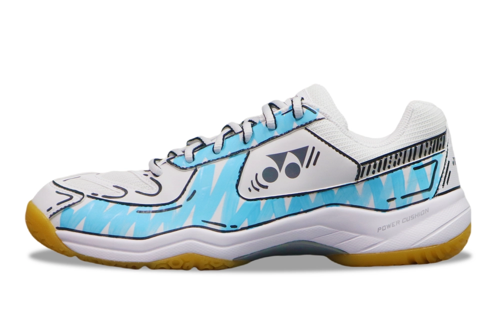 YONEX Power Cushion Cushioning, Breathable, And Wide Coverage Low top Badminton Shoes Unisex White Blue