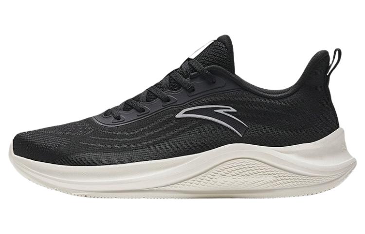 Anta Anti Slip Wear Resistant Low Top Casual Running Shoes Men's Black White