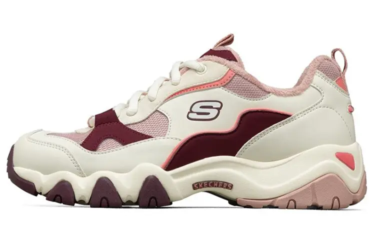 Skechers D'LITES 2.0 Low top Casual Shoes Women's Pink White Red