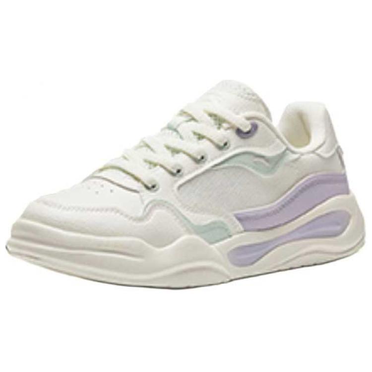 Anta Tianxing Anti Slip Wear Resistant Low Top Skateboard Shoes Women's White Purple