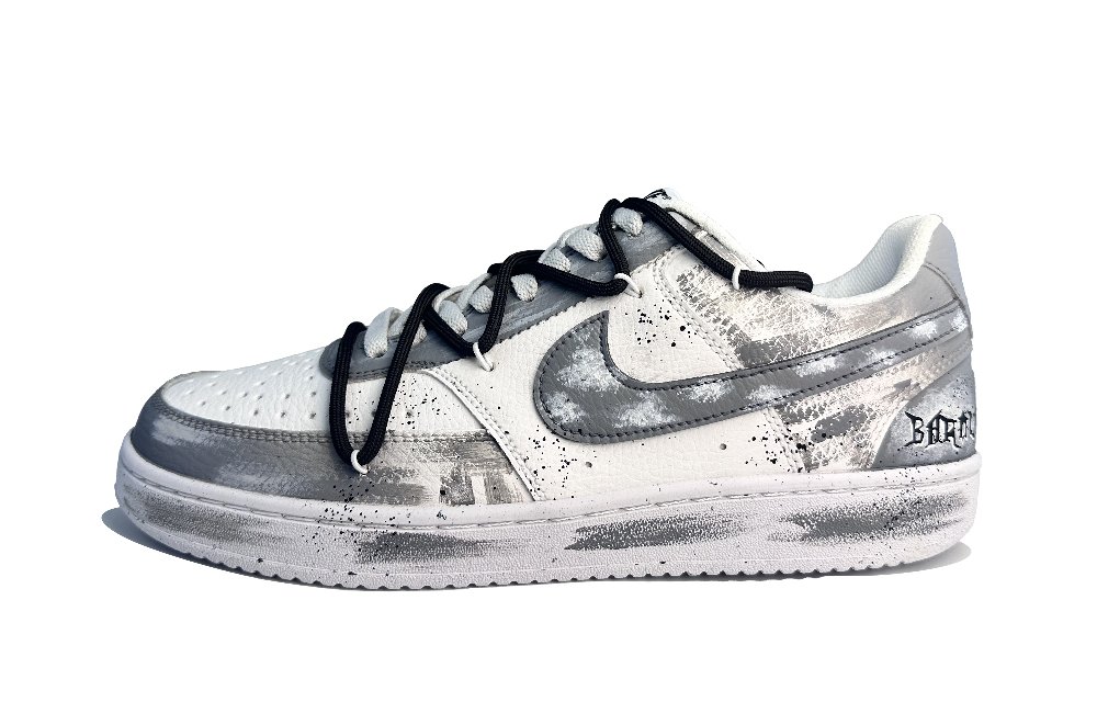 Nike Court Vision 1 Bach Old Testament Abrasion Resistant Low Top Skateboard Shoes Men's Gray