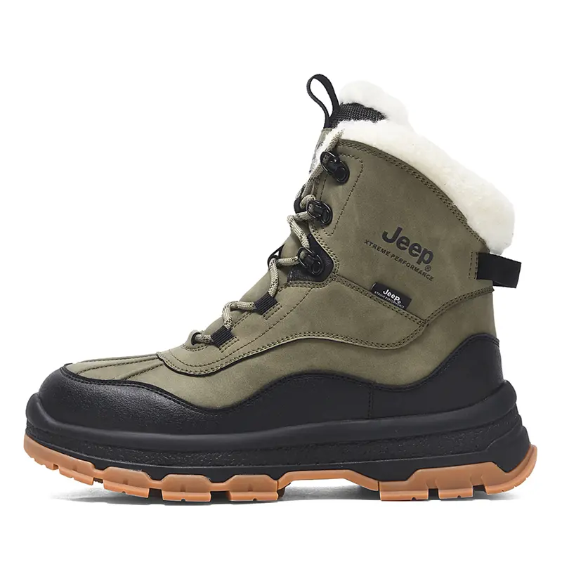 Jeep Short Snow Boots Unisex Khaki
