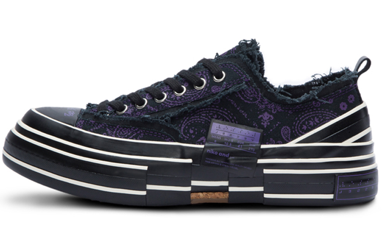 Niko And... x VESSEL Low-Top Skateboard Shoes Unisex Purple