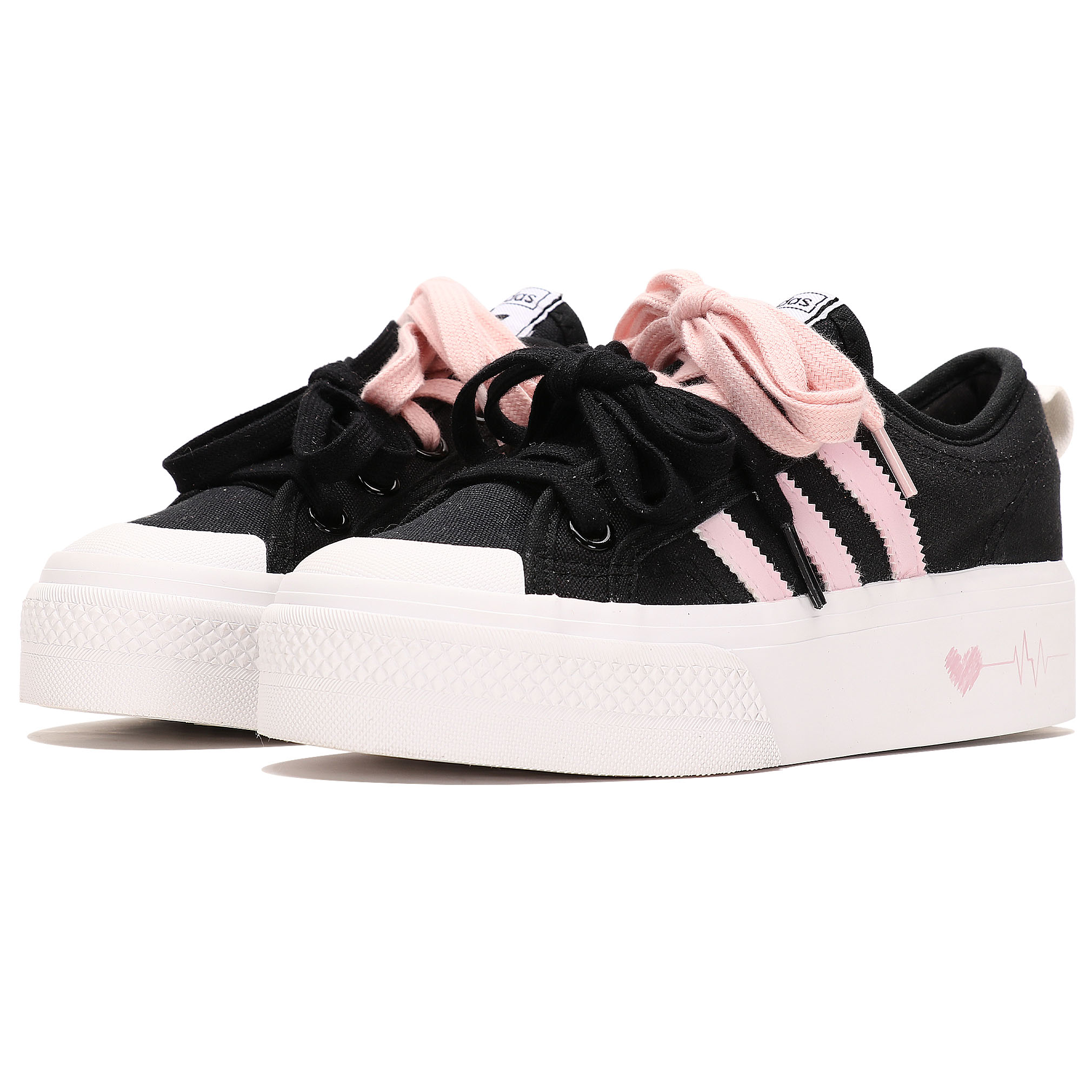 Adidas Originals Nizza Platform Slip Resistant Low top Skateboard Shoes Women's Black Pink купить в интернет-магазине Yoocart с быстрой доставкой по России.