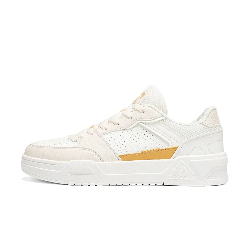 361° Anti Slip And Wear Resistant Breathable Low Top Skateboard Shoes Men's Feather White Lotus White