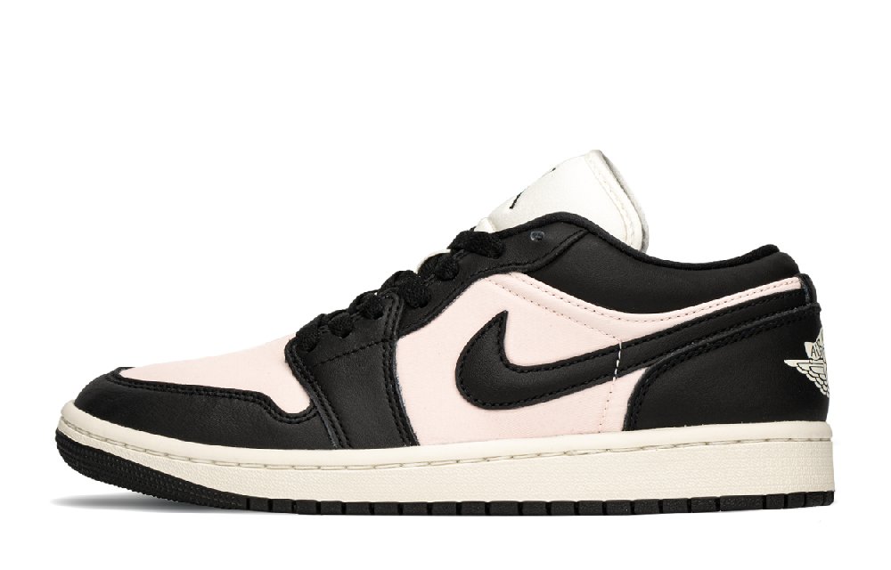Jordan Air Jordan 1 Low Top Vintage Basketball Shoes Women's Black Pink