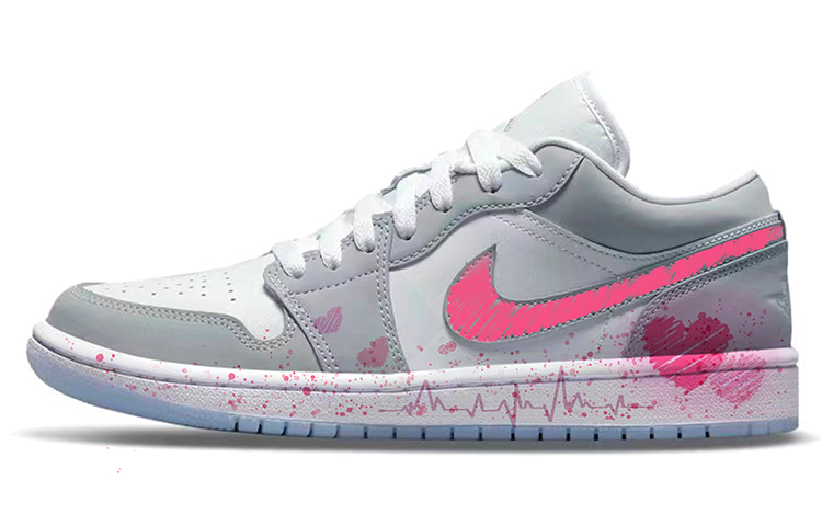 Jordan Air Jordan 1 Vintage Basketball Shoes Women's Low Top Gray/White