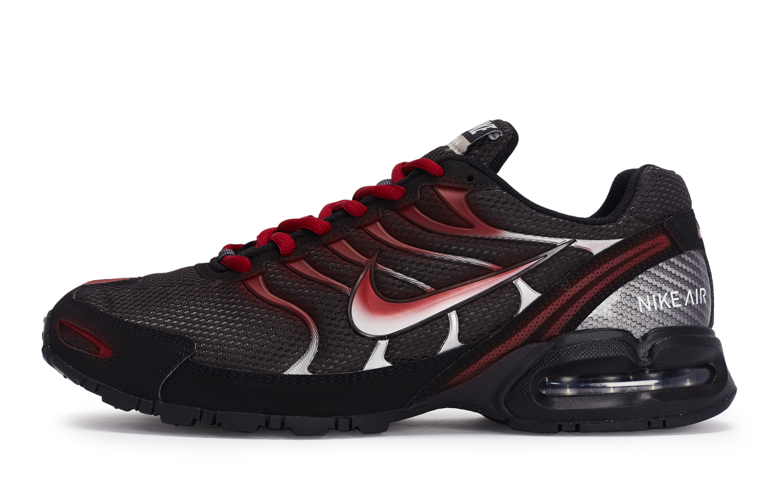 Nike Air Max Torch 4 Cushioning, Wear Resistant Low top Running Shoes Men's Black Red
