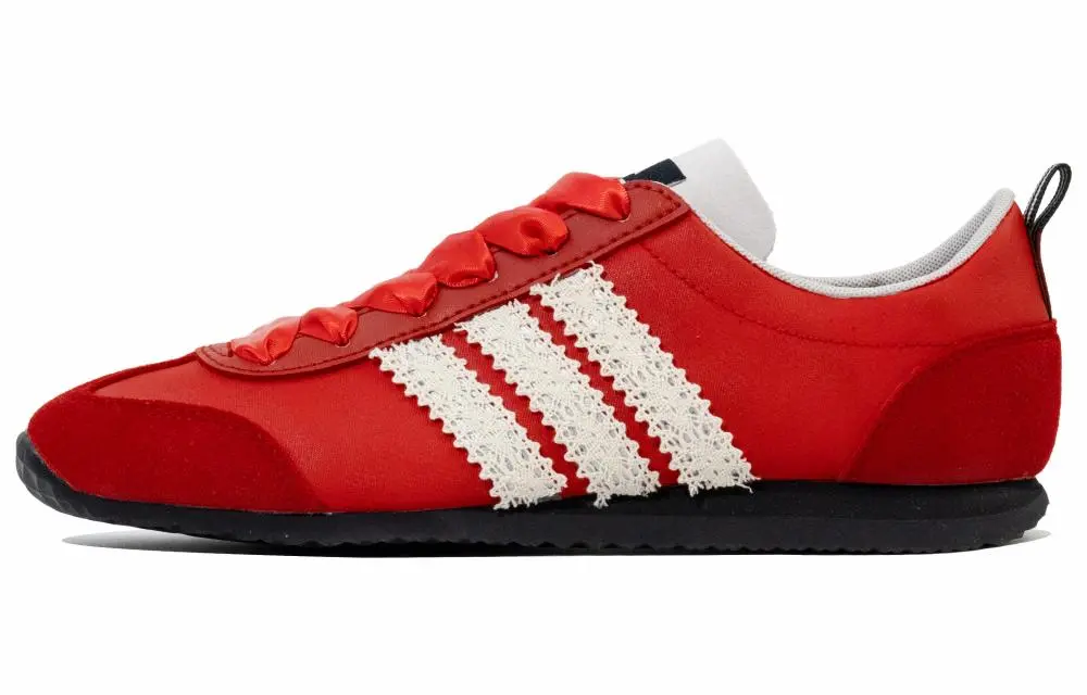 Adidas VS JOG 2.0 Abrasion Resistant Low Top Casual Shoes Unisex Red