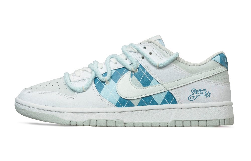 Nike Dunk Anti-Slip Wear-Resistant Low-Top Skateboard Shoes Men's Blue White