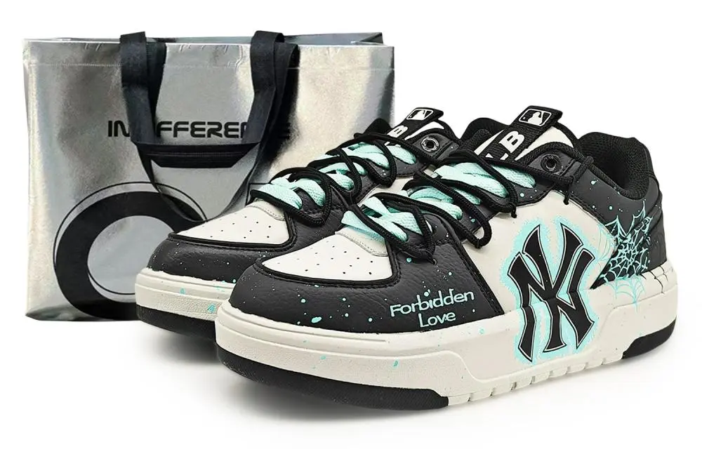 MLB Chunky Liner EIGHT% Spider Dance Abrasion Resistant Low Top Skateboard Shoes Unisex Black Blue