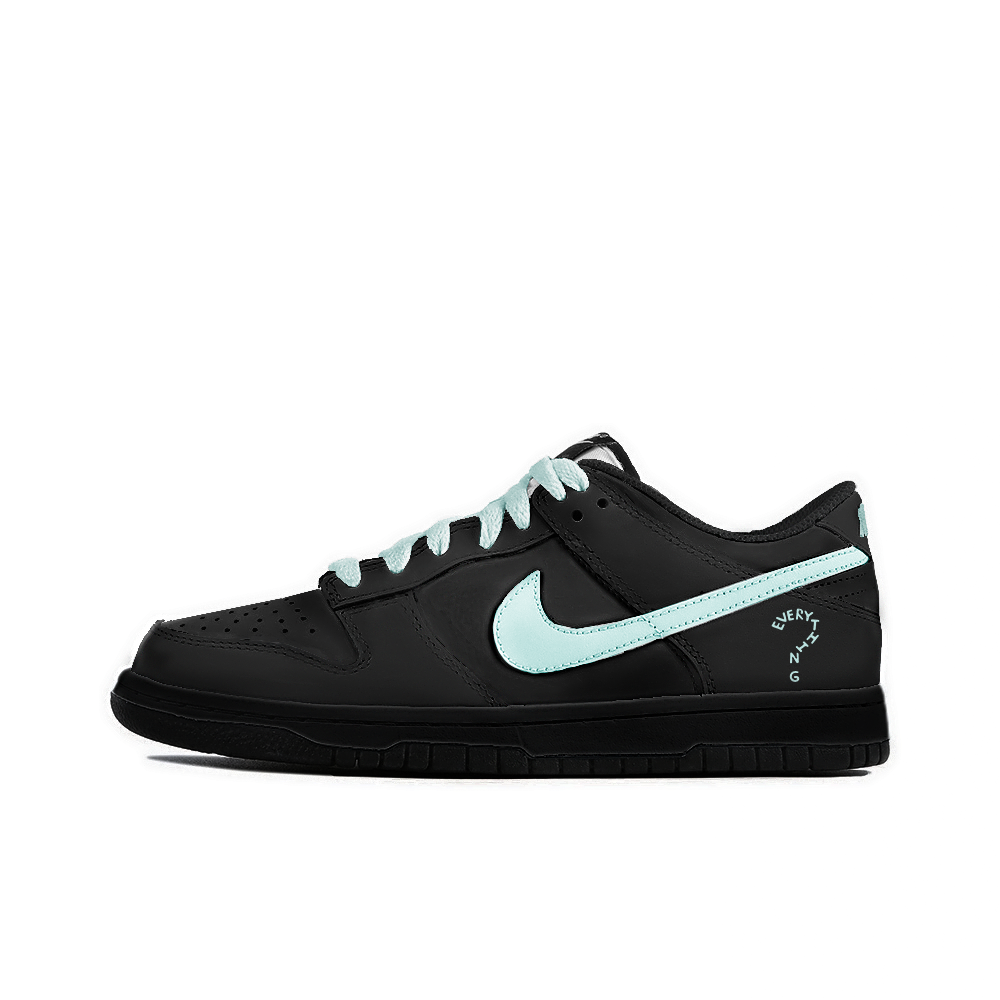 Nike Dunk Slip-Resistant Cushioning Wear-Resistant Low-Top Skateboard Shoes Unisex Black Blue