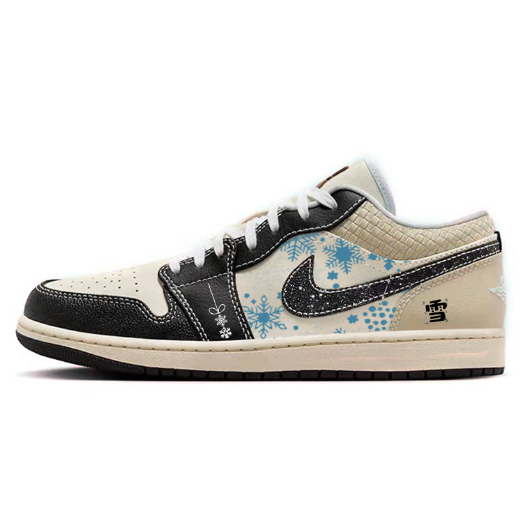 JORDAN Air JORDAN 1 Vintage Basketball Shoes Men Low Top White/Black