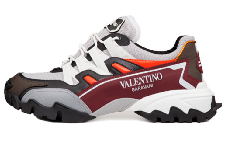 Valentino Climbers Anti Slip Wear Resistant Low Top Casual Shoes Men's Gray Red