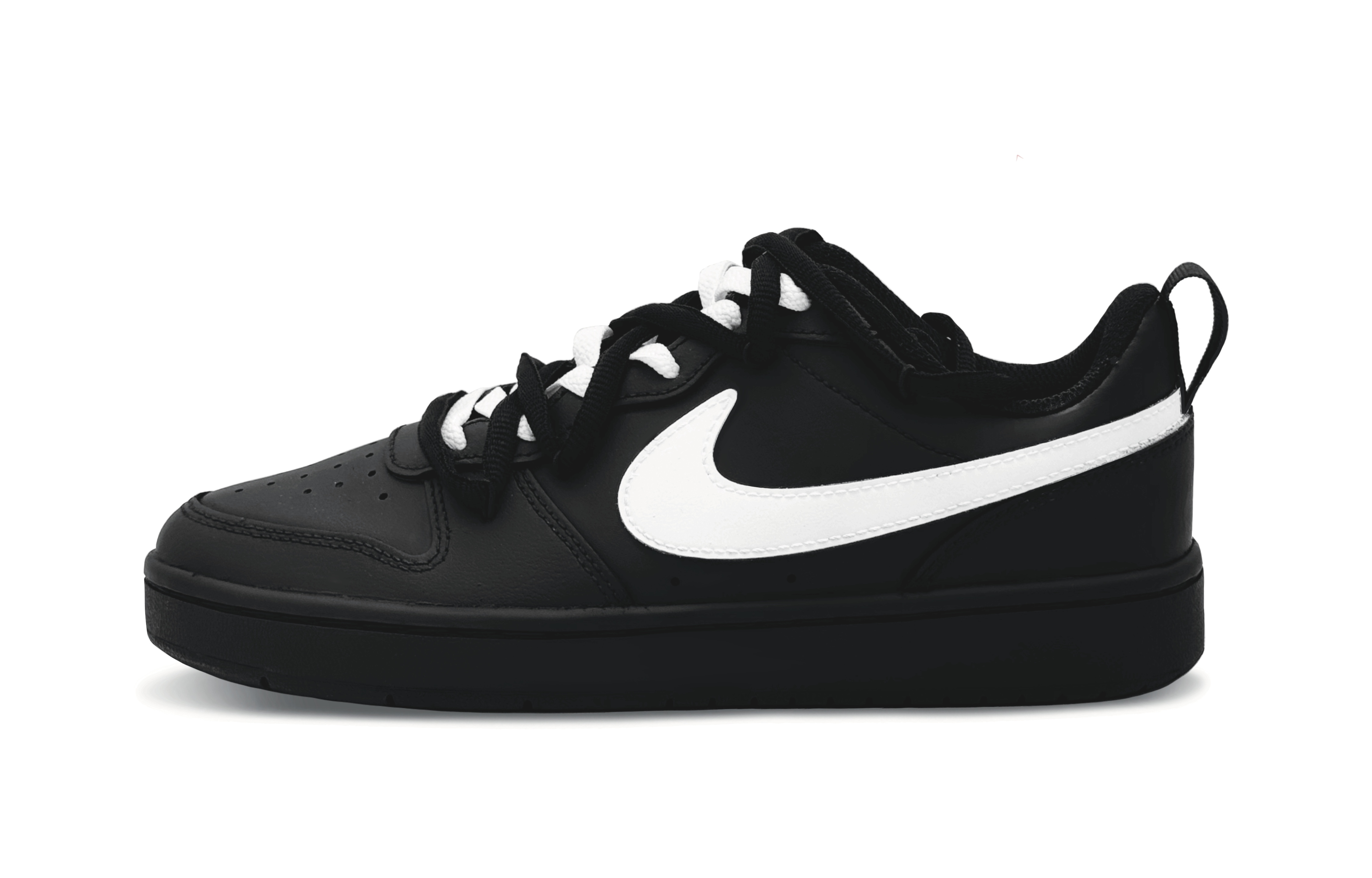 Nike Court Borough 2 Non slip Lightweight Low Top Skateboard Shoes Women's Black White