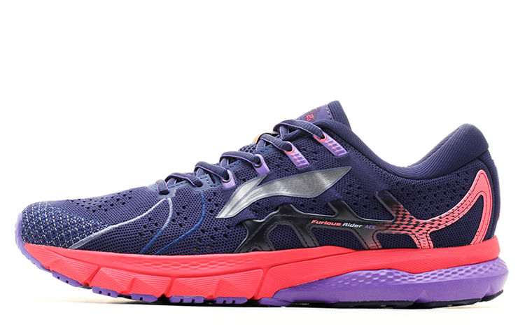 LiNing Furious Rider 4.0 Cushioned Slip-Resistant Low-Top Running Shoes Men's Fuchsia