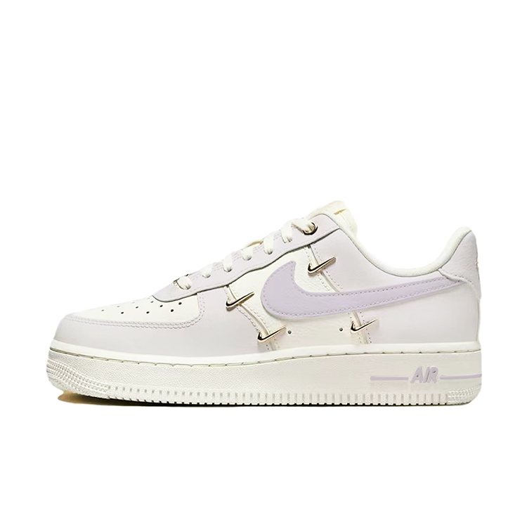 Nike Air Force 1 Slip-Resistant Cushioning Low-Top Skateboard Shoes Women's White Purple
